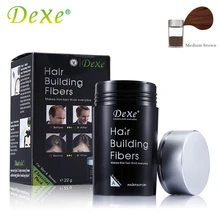Medium Brown 22g Dexe Brand Hair Building Fibers Thicker Hair Fibers Powder Keratin Hair Regrowth Natural Look for Man and Women