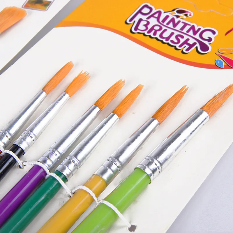 Специальное предложение 6 цветов Пластиковые ручки детей заполнить цвет рисунок ручка крюк линия водостойкая ручка масла художественные