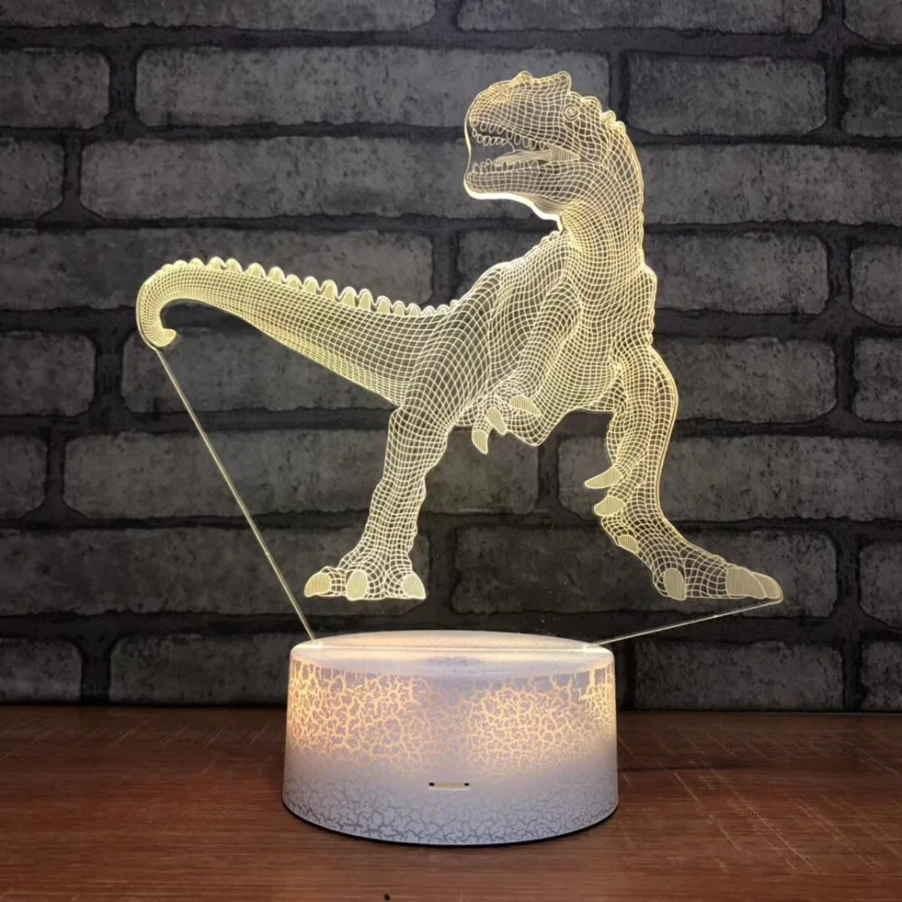 Подарок Raptor тираннозавр рекс динозавр 3D ночной Светильник настольная лампа 7
