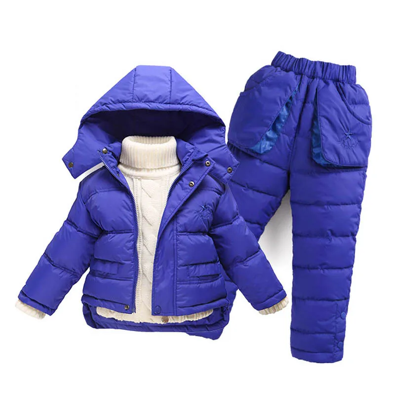 Детский зимний комбинезон для мальчиков зимняя одежда для девочек пуховая куртка пуховые штаны наряды для девочек детский лыжный костюм одежда для маленьких мальчиков