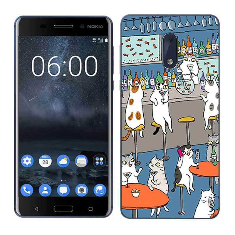 Чехол для Nokia 6 Six, мягкий силиконовый чехол из ТПУ с рисунком Пейзажа для Nokia 6, защитные чехлы обложки для телефонов Nokia6, чехол