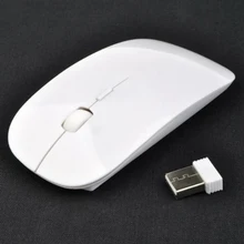 P Hot Sale 2017 New Design Ultra Thin 2.4Ghz Wireless Mouse Optical Mouse for Desktop/Laptop PC/Smart TV/TV Boxs Free Shipping