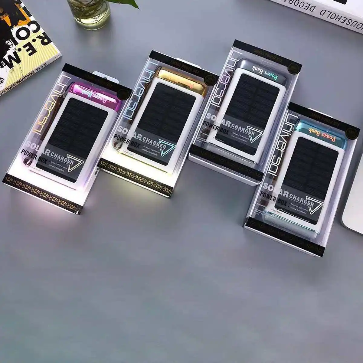 20000 мАч Солнечный внешний аккумулятор для iPhone мобильный телефон мини портативный солнечный внешний аккумулятор двойной USB зарядное устройство Внешний аккумулятор