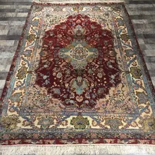 Yilong 4'x6' классический турецкий стиль роскошный красный ковер изысканный Шерсть ковер ручной работы(YHW441S-4.5x6.5