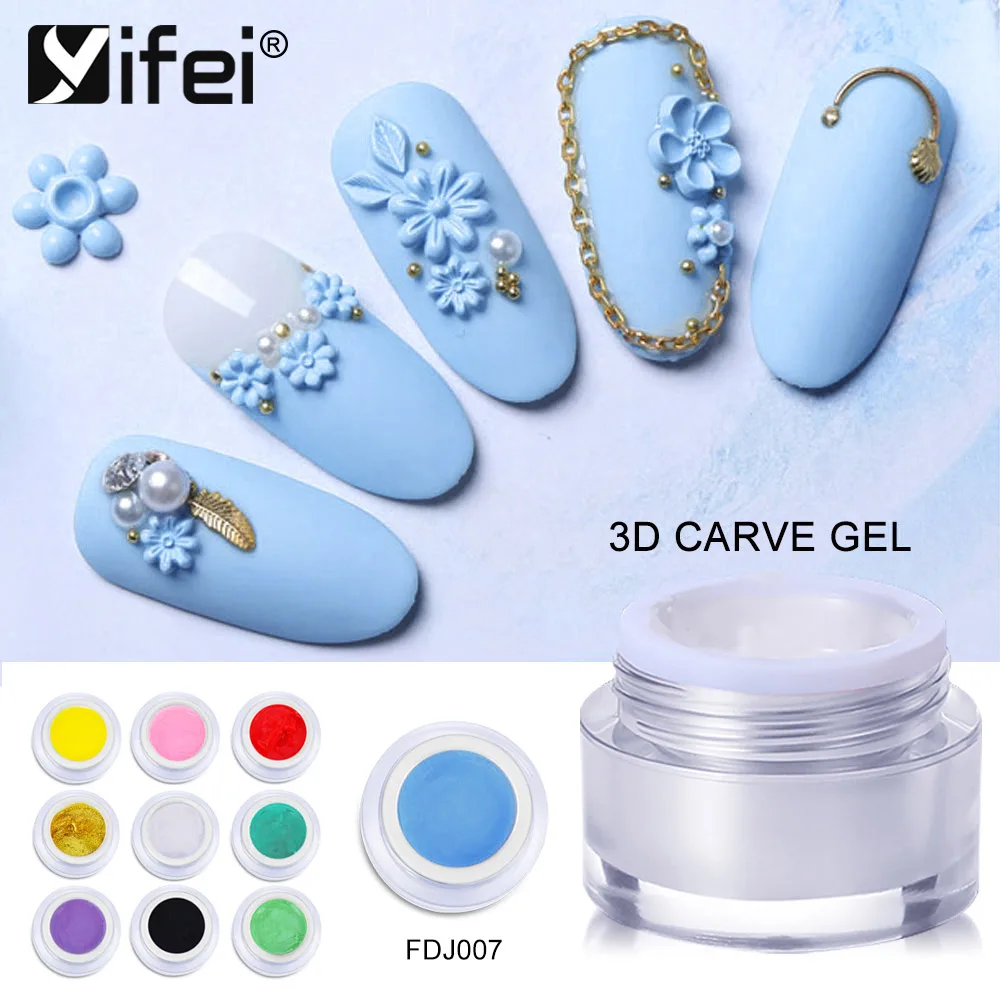 

3D Embossed Gel 3D DIY UV LED Gel for Nails Soak Off Gel Nails Polish Color Acrylic Kit Nail Varnish UV Gel Nail Polish