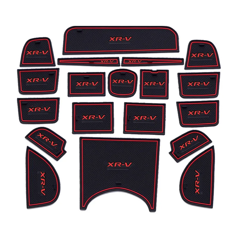 

19Pcs Lot Car Interior Upholstery For Honda 15 XRV Rubber Mat Car Accessories Non-Slip Mat Auto Accessories Interior