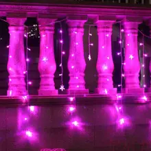 3,5 метров пятиконечная звезда СВЕТОДИОДНАЯ Гирлянда Свет мигалка струна света лампа с сосульками для бара занавес