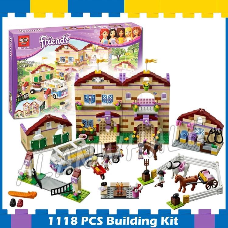 

1118pcs Friends Heartlake Summer Riding Camp 10170 Horses Champion Foxy Sunshine Model Building Blocks Toys Compatible With lego