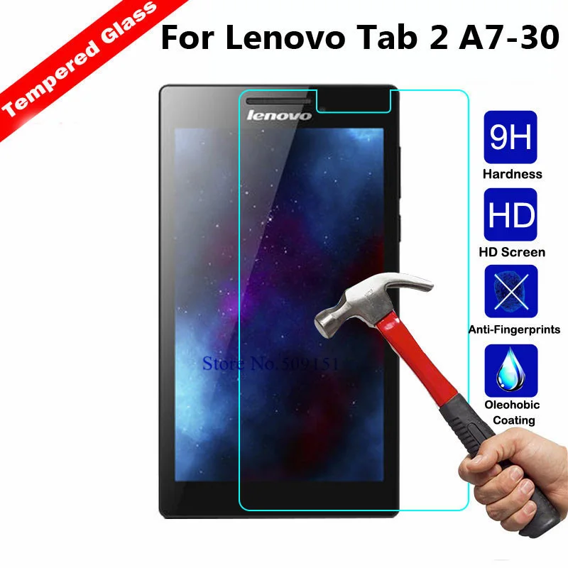 Закаленное стекло для Lenovo Tab 2 A7-10 A7-10F A7-20 A7-20F A7-30 A7-30HC Tab2 A7 20 30 защитная пленка