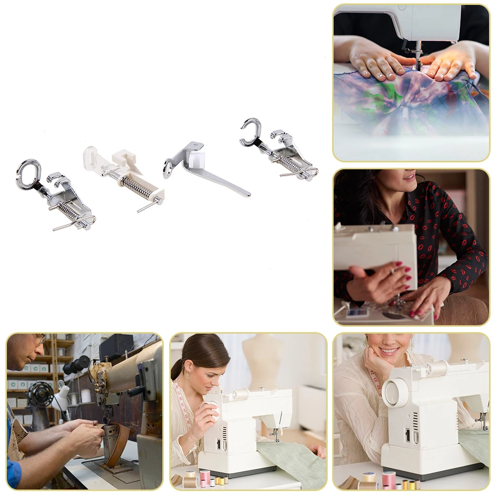

4Pcs/set Household Sewing Machine Parts Darning Foot Presser Foot Close Open Toe Quilting Foot Domestic Sewing Machine