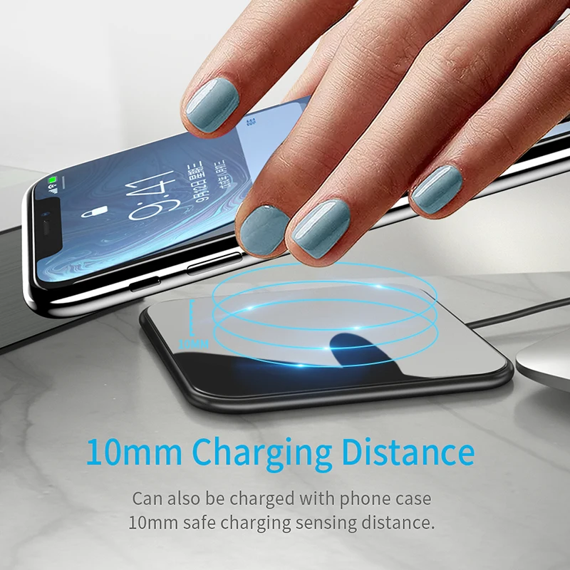 Essager 10W Qi Drahtlose Ladegerät Für iPhone 11 Pro Xs Max X 8 Plus Samsung S10 S9 Xiaomi Huawei g