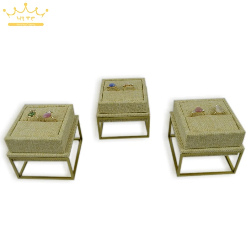 

Stainless Steel Linen Jewelry Display Ring Stand 3pcs/lot Jewellery Showed