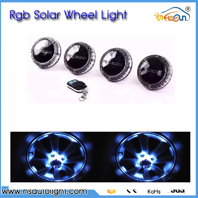 Solar Energy wheel hub light Colorful Car Tyre Light LED Wheel lamp