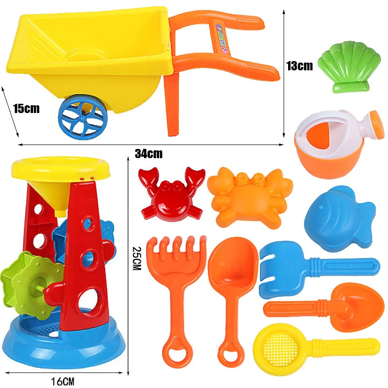 price reduction  MYHOESWD Summer Baby Beach Toys Sandbeach Wheel Watering Outdoor Beach Play Bath Toys For Children 