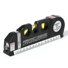 Новая многофункциональная измерительная лента Линейка с лазерным уровнем Горизонтальная Вертикальная линия 8FT+ измерительная лента Линейка выравниватель