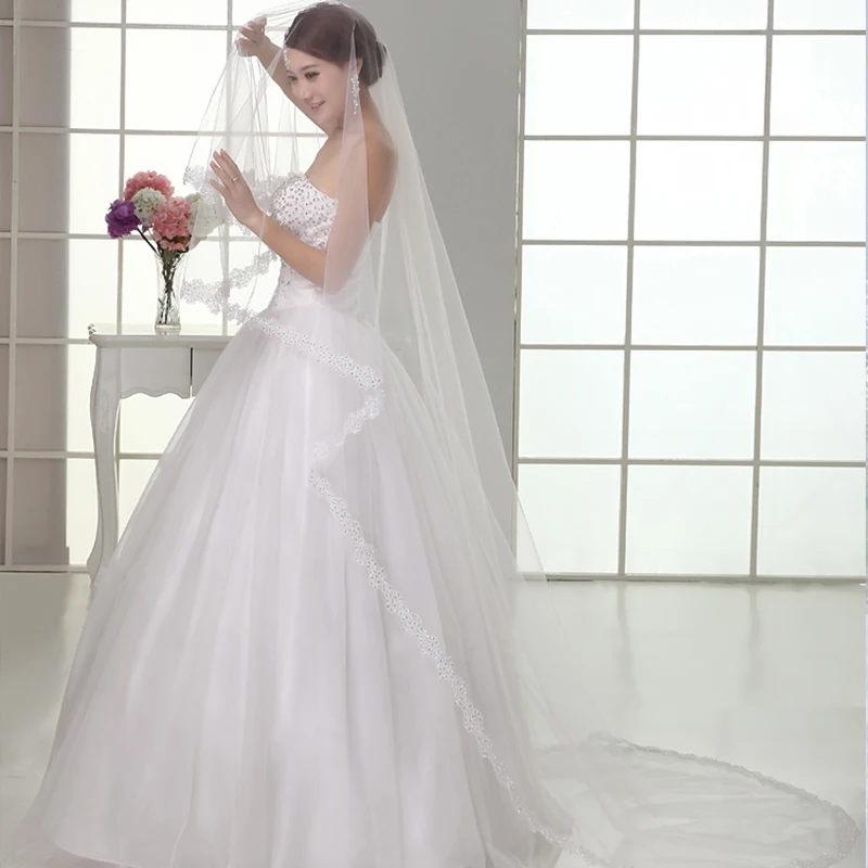 2018 Wedding Short Bride Veil White Dress Soft Yarn 3 Meters 2018 Wedding Short Bride Veil White Dress Soft Yarn 3 Meters Long Trailing Accessories Bridal 6048 In Veils From Weddings
