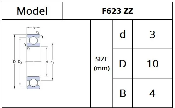 de esferas de bucha 3x10x4mm para impressora 3d reprap pursai3 atacado
