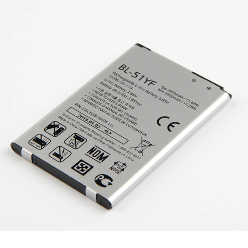 

For LG BL-51YF Battery for LG G4 H815 H818 H810 VS999 F500 F500S F500K F500L H811 V32 3000mAh