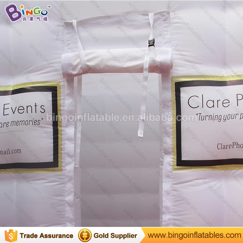  2.4 Meters cube mobile inflatable mirror photo booth tent with FREE LOGO print