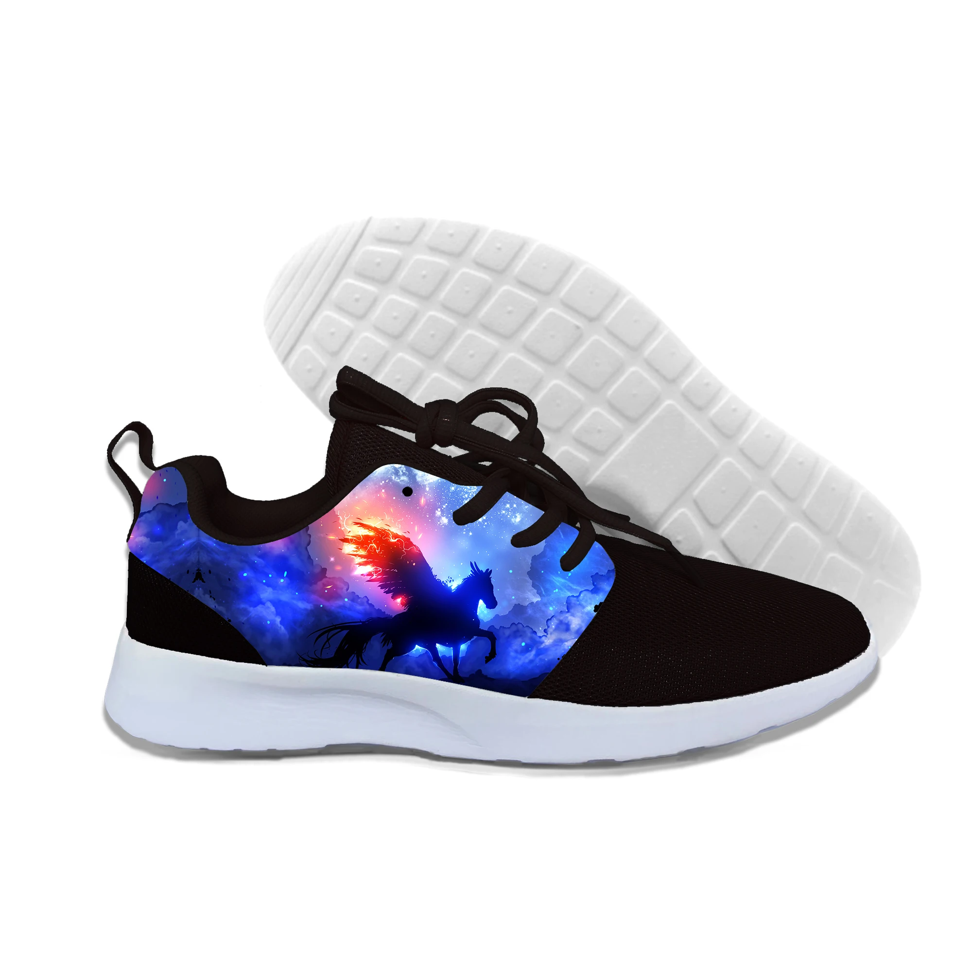 

2019 Summer New Fashion 3d Galaxy Animal Unicorn Horse Print Mens Women casual Cool Lightweight Shoes