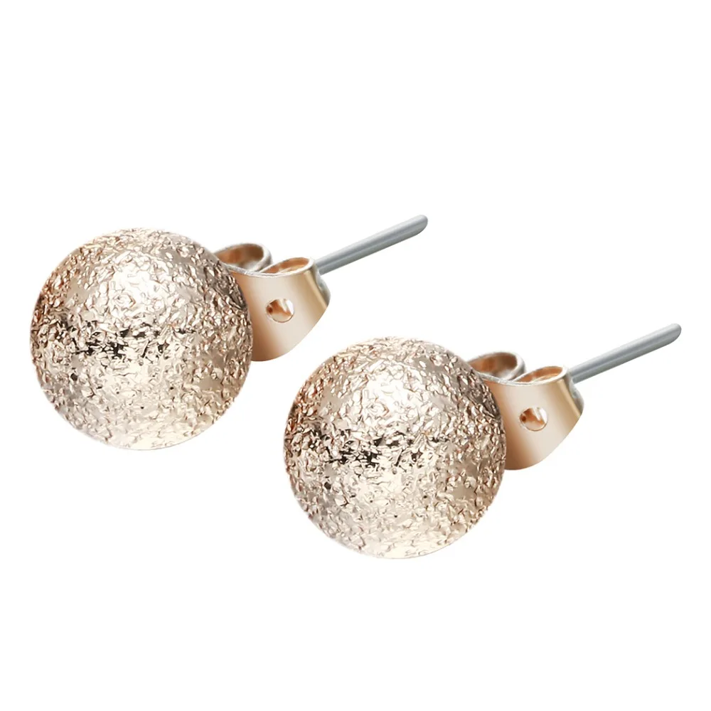 QIAMNI Silver Reversible Double Sided High Quality Ball Stud Earrings