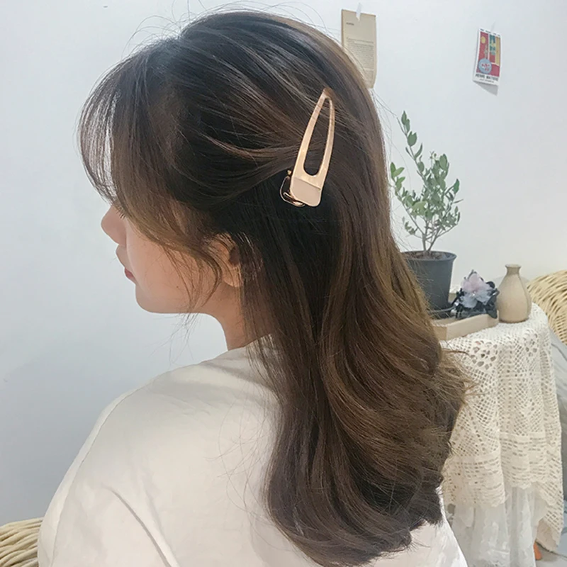 

New Design Hairpin 1pcs/2pcs Korea Simple Gold Metal Hollow Duckbill Clip Bangs Clip Side Clip Pearl Hairpin Hairpins Barrettes