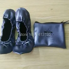 Большая скидка! foldaway bailarinas, сумка для обуви на плоской подошве