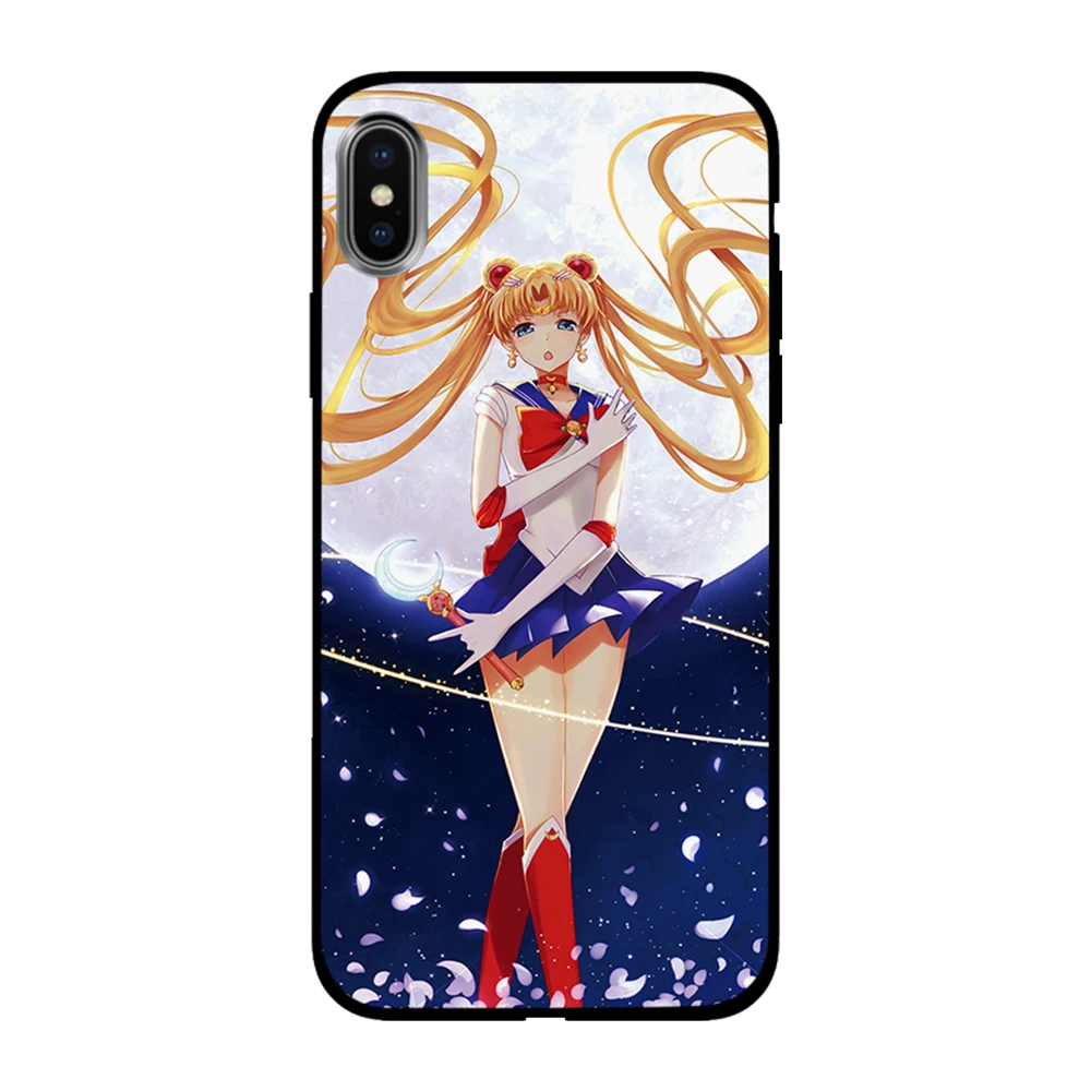 Красивый мягкий чехол из ТПУ Saior Moon для Apple iPhone 6 6S 7 8 Plus 5 5S SE X XS MAX XR силиконовые