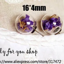 50 компл./лот 16 мм* 4 мм(открытие) набор стеклянных пузырьков и заглушек для ушей DIY флакон стеклянная бутылка серьги-гвоздики с подвеской