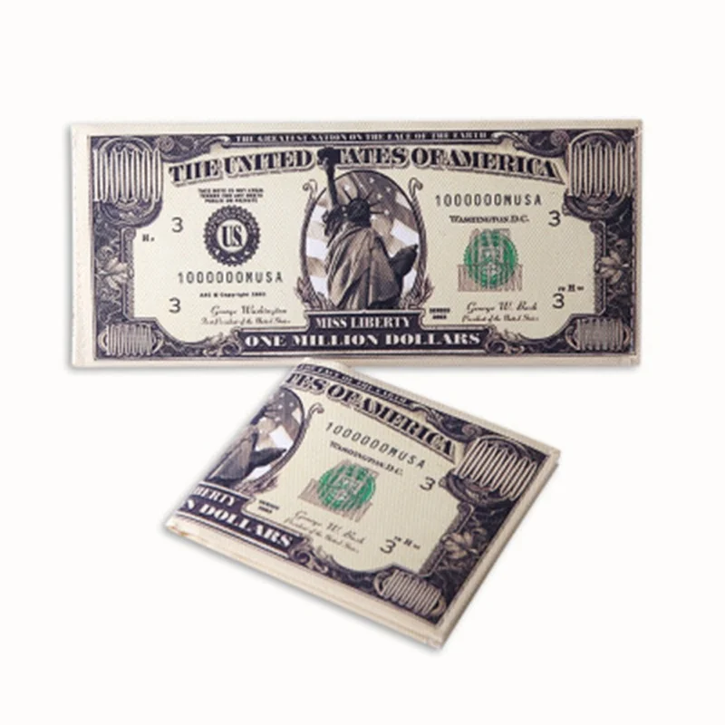 

Cute 2019 Dollar Wallet For Men Women Money Bag Gift Purse Male Coin Pouch Simulation Currency Canvas Card Package Walllets