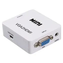 HDMI к VGA Мужской к женскому адаптеру кабель с аудио портом