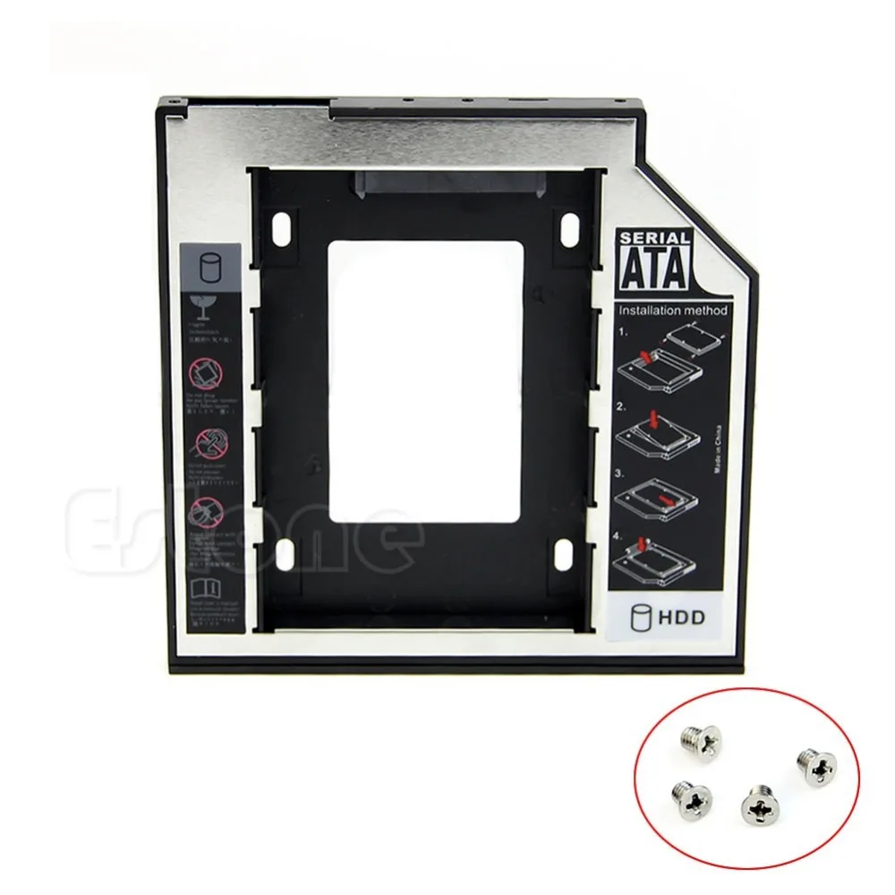 

HOT Universal 9.5mm SATA 2nd HDD SSD Hard Drive Caddy For CD DVD-ROM Optical Bay dropshipping
