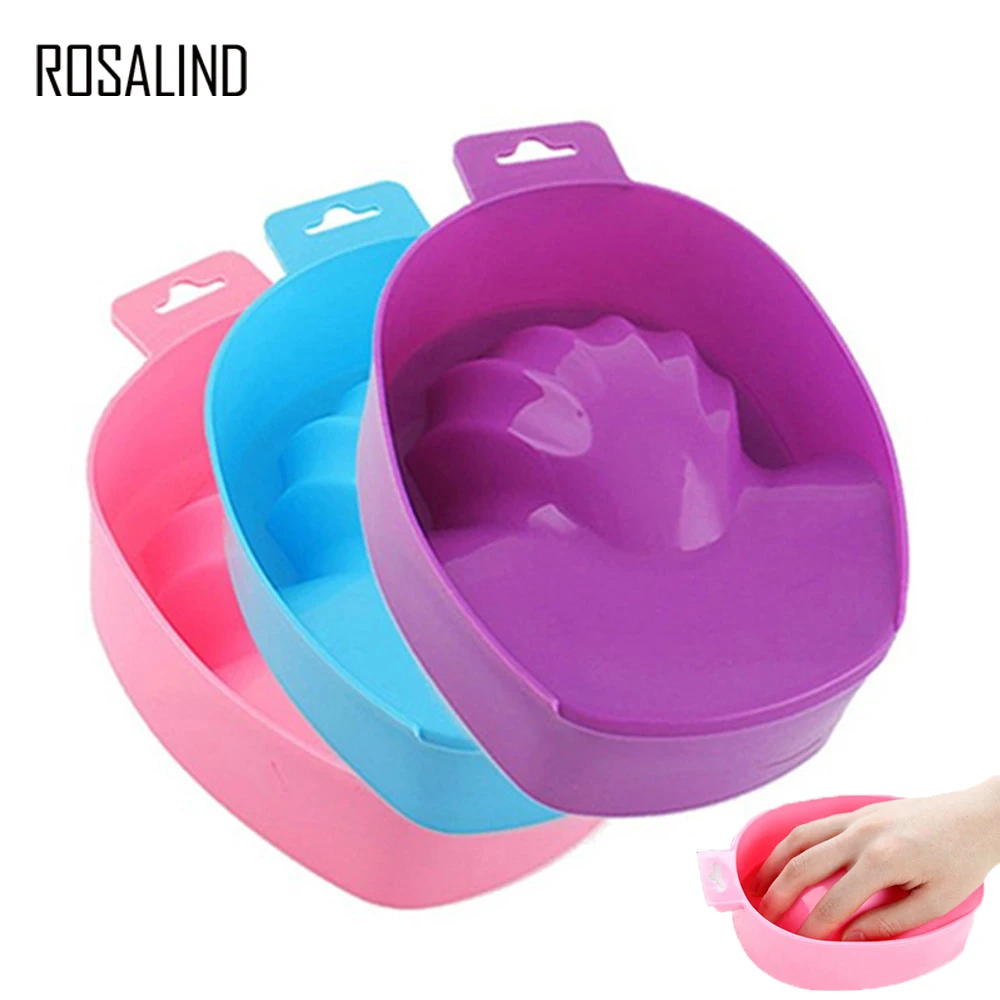 

ROSALIND 1PCS Hand Wash Remover Soak Bowl DIY Salon Nail Spa Bath Nail Art Treatment Remove Manicure Tools