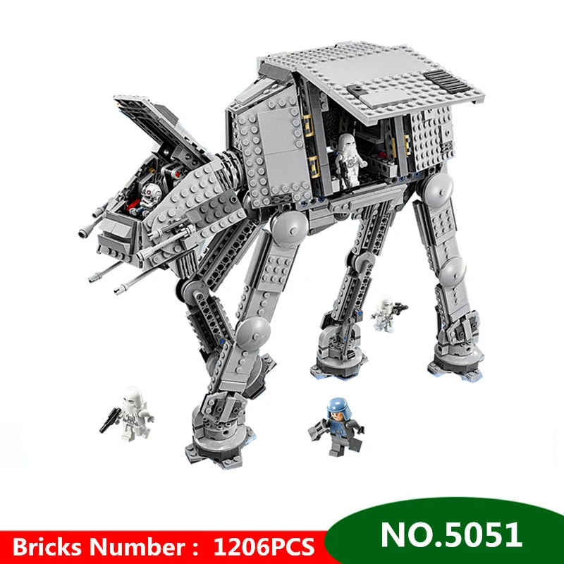 

1206pcs Diy Star Series Wars Force Awaken AT Transpotation Armored Robot Compatible With Legoingly 75054 Blocks Bricks Toys
