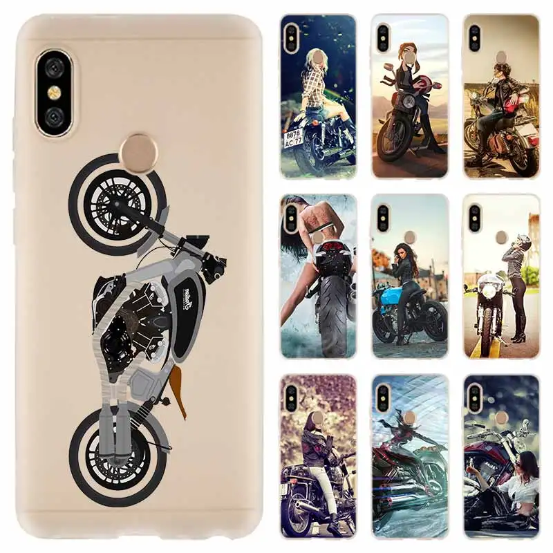 

girl Motorcycle Girls Cover For Xiaomi Redmi Note 7 6 5 4 3 pro Case for Redmi 6a s2 5a 5 Plus 4a 4x 3 Pro