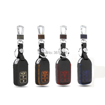 

luckesy leather key cover for Honda Odyssey 2015 car key case holder