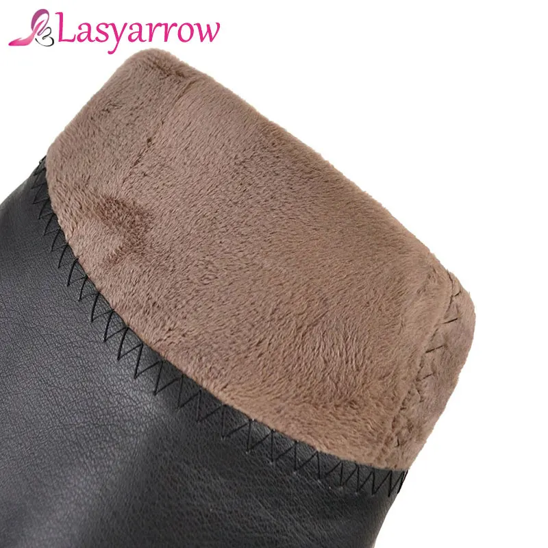 Сапоги Lasyarrow женские выше колена брендовые пикантные высокие сапоги на шнуровке