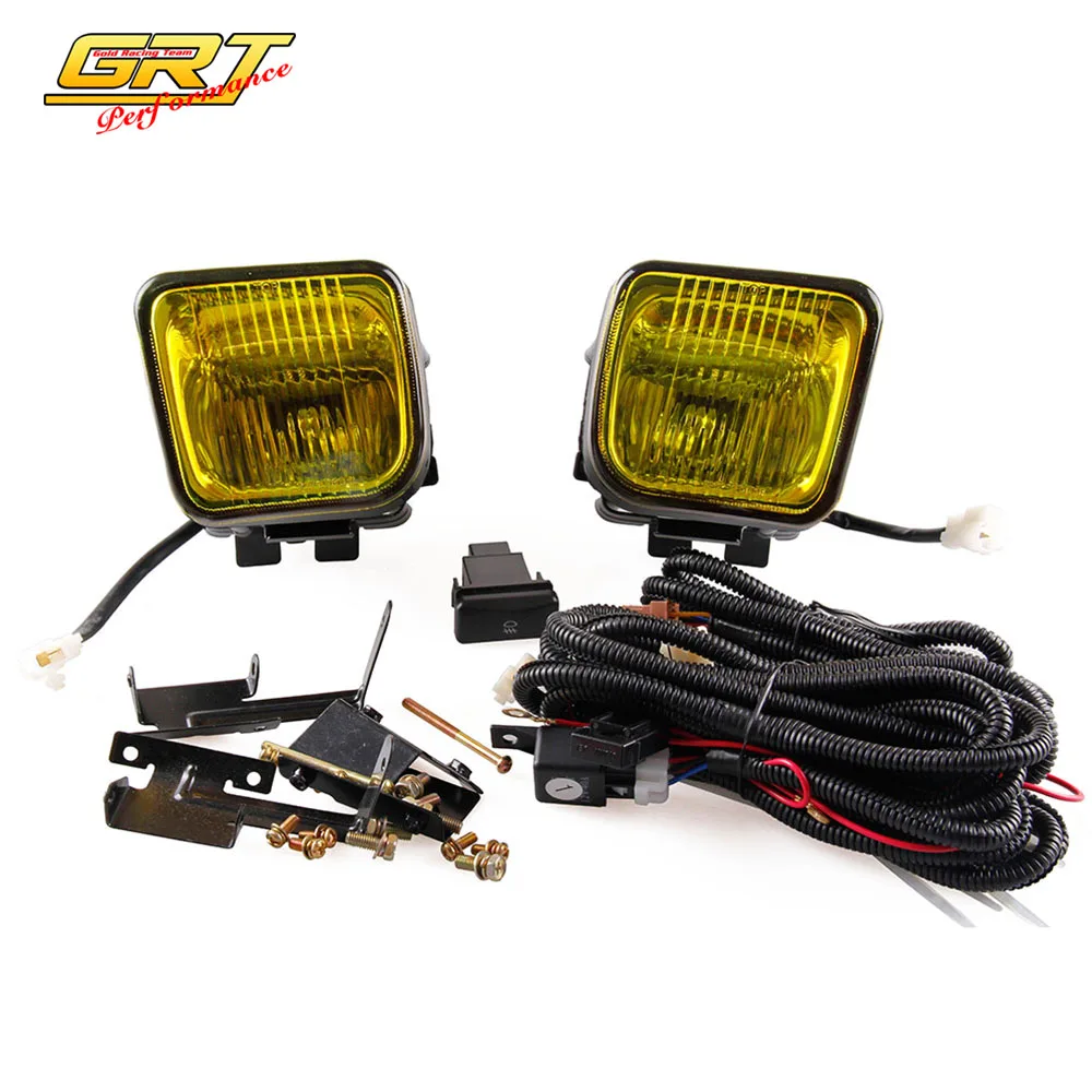 NEW Yellow Smoke Fog lights Fog lamp with Switch For HONDA Civic 96 98