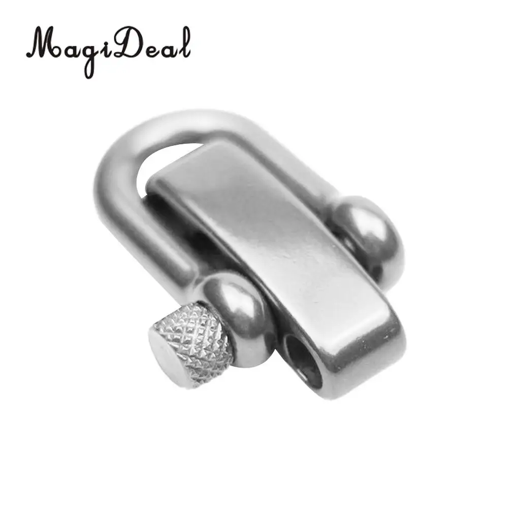 MagiDeal U Flat Adjustable Shackle Buckle Clasp for Survival Paracord Bracelet for Outdoor Camping Hiking Accessories 4 Colors