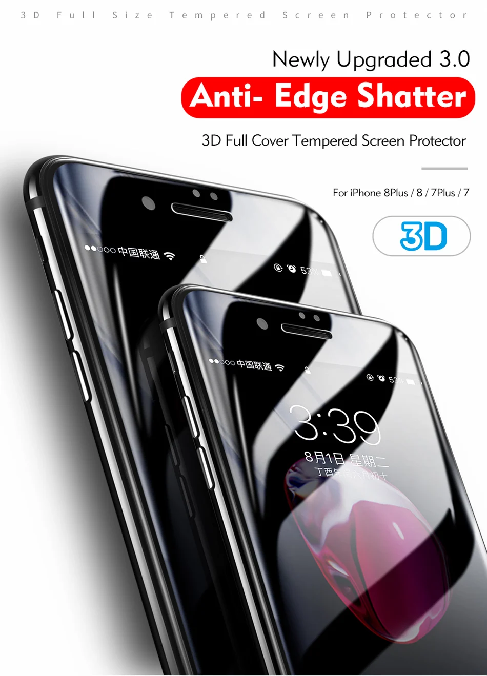 Benks 3D Tempered Glass Film For iPhone x xs Full Curved Screen Protector 0.23mm Cover Protection Front Film For iphone 8 Plus (1)