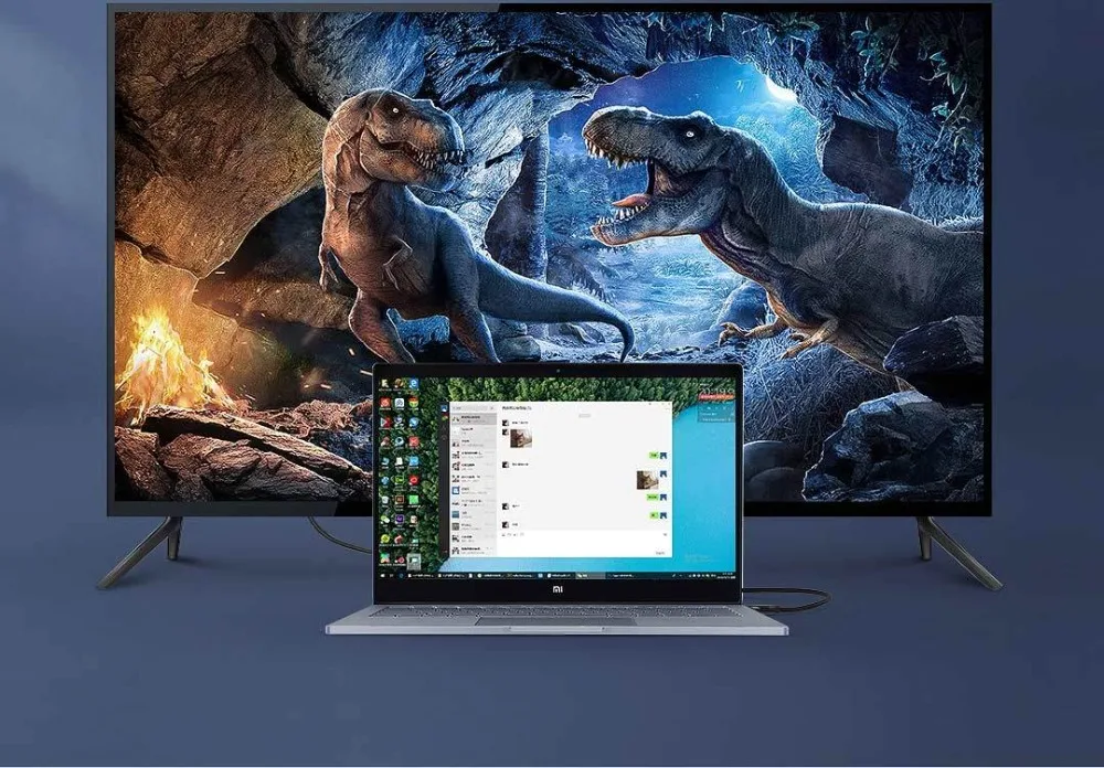 Xiaomi mijia type-C к HDMI HD экранная линия поддержки 4K* 2K 60Hz HD Передача видеосигнала, для ТВ проектора