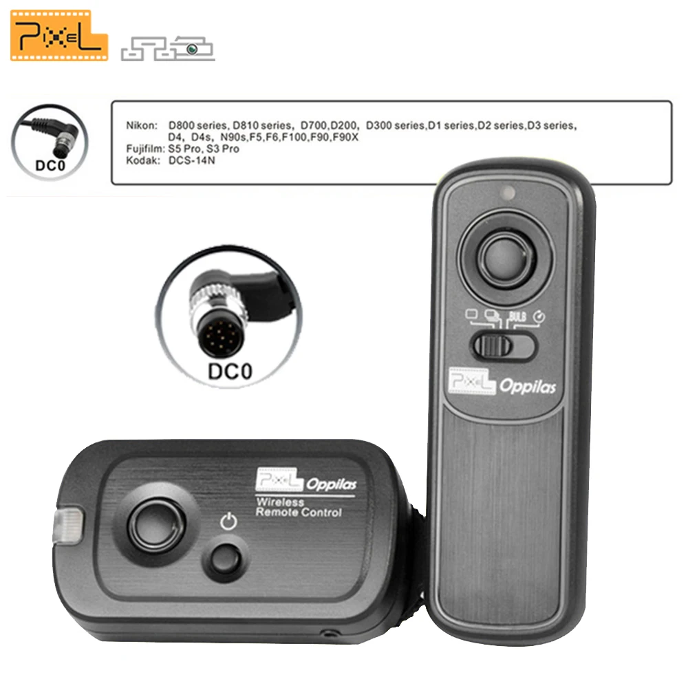 

Pixel RW-221 DC0 Wireless Shutter Release Remote Control For Nikon D800 D810 D700 D500, D300 D200 D1 D2 D3 D4 D5 F5 F6 F100 F90