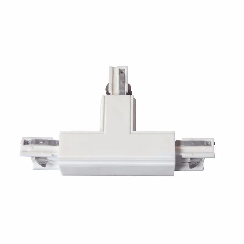 Fanlive 10 шт./лот "T" Track Rail Connector 4-wire 3 петли Глобальный трек системы 3 фазы цепи трехполосные разъемы Rail освещение