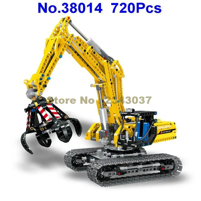 

38014 720pcs technic city excavator lele compatible 8043 building block Toy