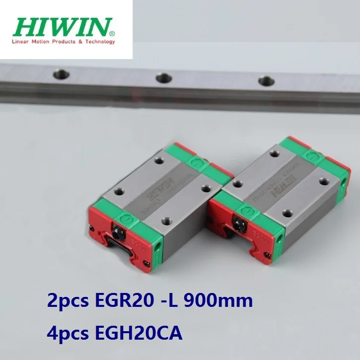 2pcs origial Hiwin rail EGR20 -L 900mm linear guide + 4pcs EGH20CA carriage blocks for CNC router | Обустройство дома
