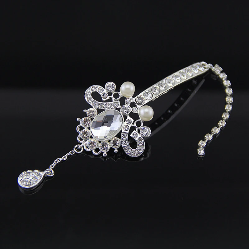 Vintage Rhinestone Crystal Forehead Headpieces Indian Bridal Hair