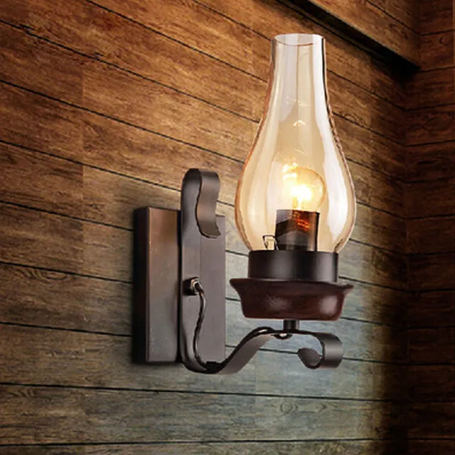Aliexpress New In 2017 Vintage Wall Lamp Dark Wood Color New In 2017 Vintage Wall Lamp Dark Wood Color Loft Home Lighting 110v 220v Bedroom