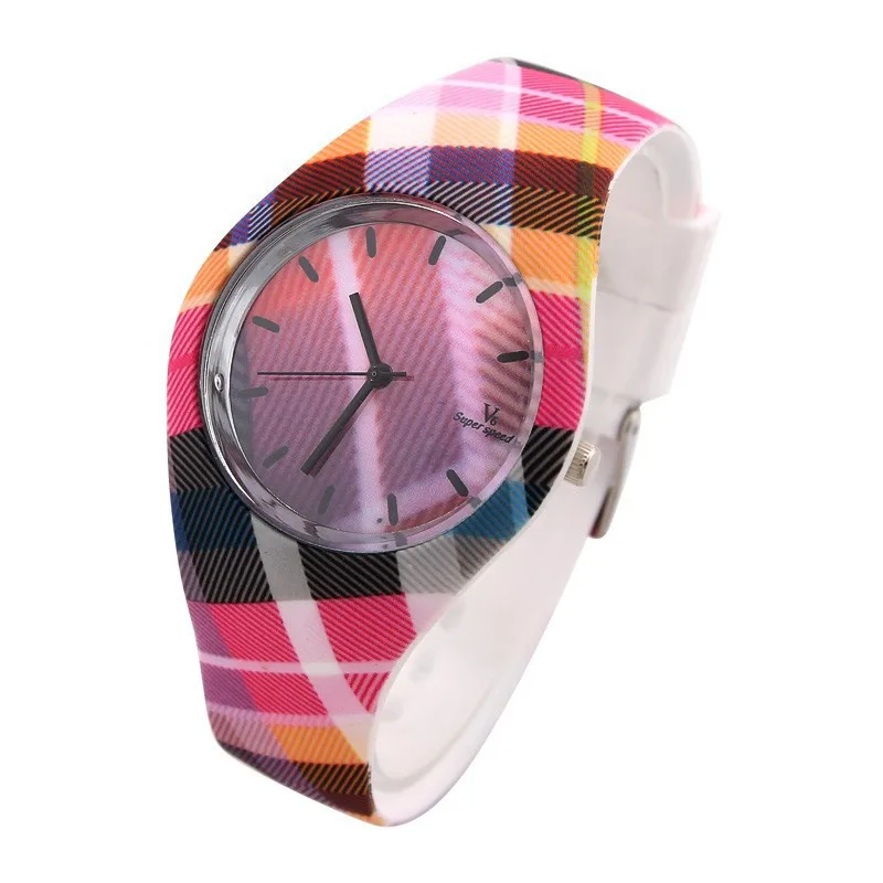 V6 Plaid Stripes Casual Watches Luxury Watches Quartz Watch Relogio Relojes Clock Hours font b Dress