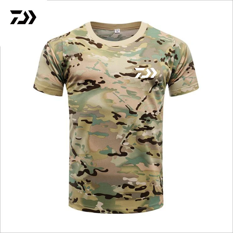 男性ダイワ釣りtシャツ夏の男半袖迷彩釣り服屋外スポーツ通気性クイックドライ釣り服 Fishing Clothings Aliexpress