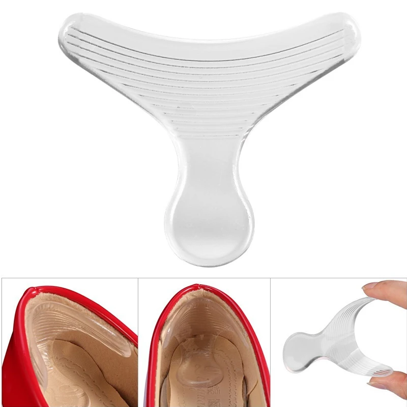 

1Pair Foot Care Heel Cushion Pads Heel Shoe Grips Liner Self-adhesive Shoe Insoles Foot Care Protector T Type